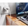 Cablu Hoco U137 Line PD charging data cable with display iP [White]